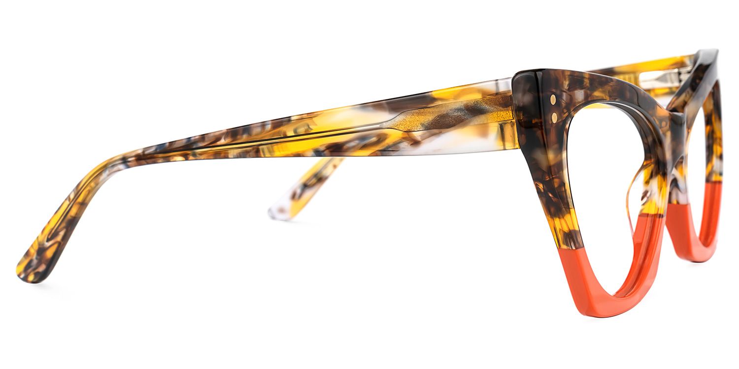 Viana - Cat Eye Two-tone Eyeglasses | Vooglam 4