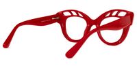 Wimberly - Cat Eye Red Eyeglasses | Vooglam Side View