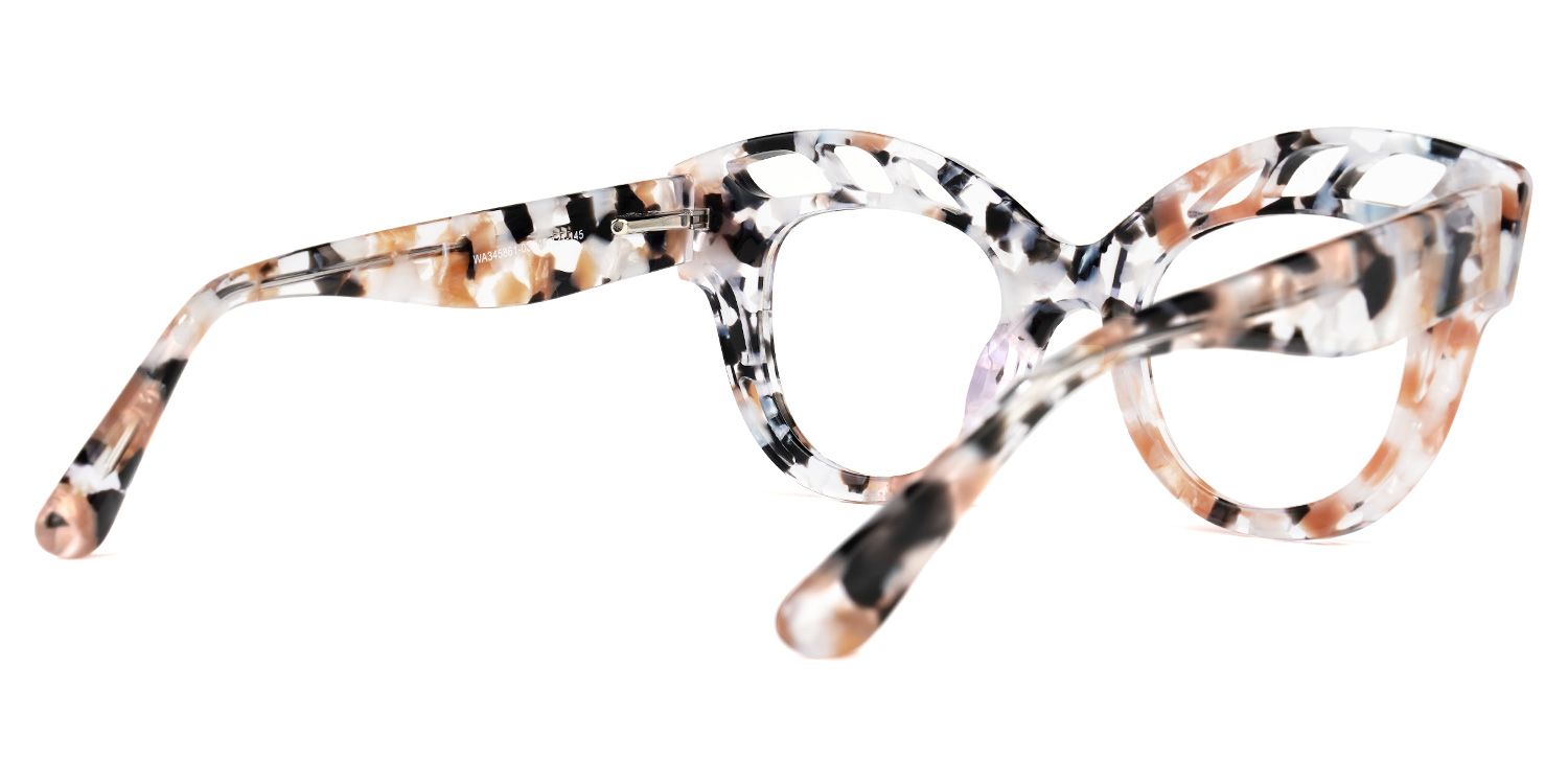 Wimberly - Cat Eye Pattern Eyeglasses | Vooglam Side View