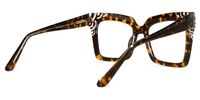 Yamizka - Square Tortoise Eyeglasses | Vooglam Side View