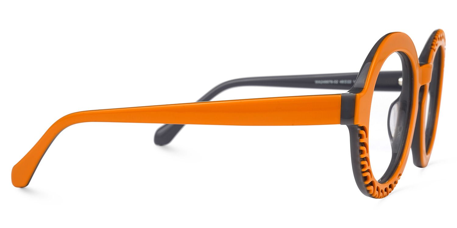 Marcela - Round Orange Eyeglasses product detail 4