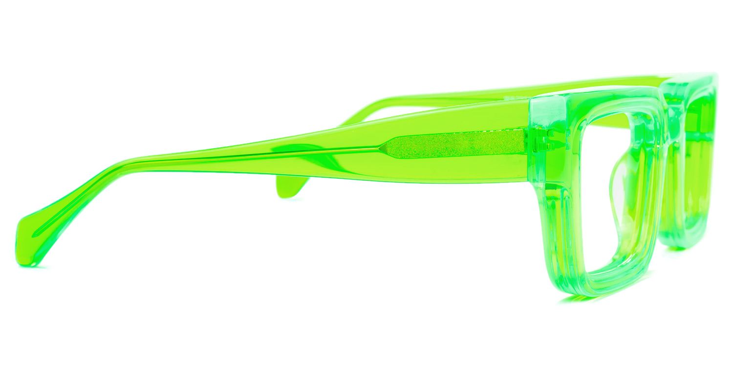 Cherie - Rectangle Green Eyeglasses | Vooglam 4