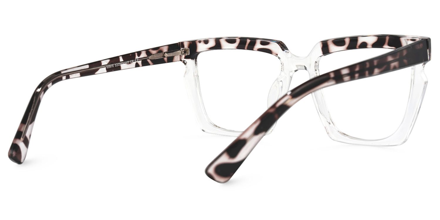 Yunes - Square Tortoise Eyeglasses by Vooglam - Side View