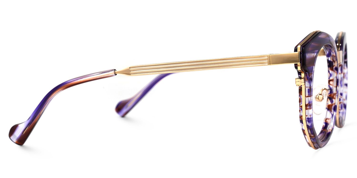 Basisky - Geometric Purple Eyeglasses | Vooglam 4