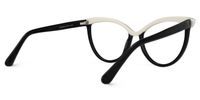 Florido - Cat Eye White Eyeglasses | Vooglam Side View