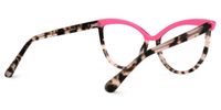 Florido - Cat Eye Pink Eyeglasses | Vooglam Side View