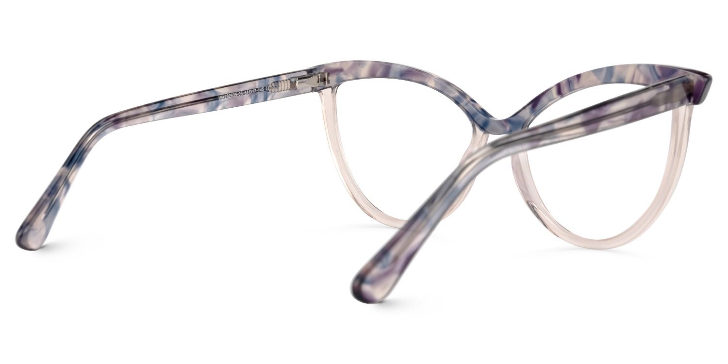 Florido - Cat Eye Floral Eyeglasses | Vooglam Side View