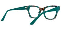 Velasco - Square Green/Floral Eyeglasses | Vooglam Side View