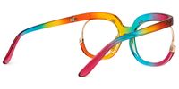 Eduarda - Square Multicolor Eyeglasses | Vooglam Side View