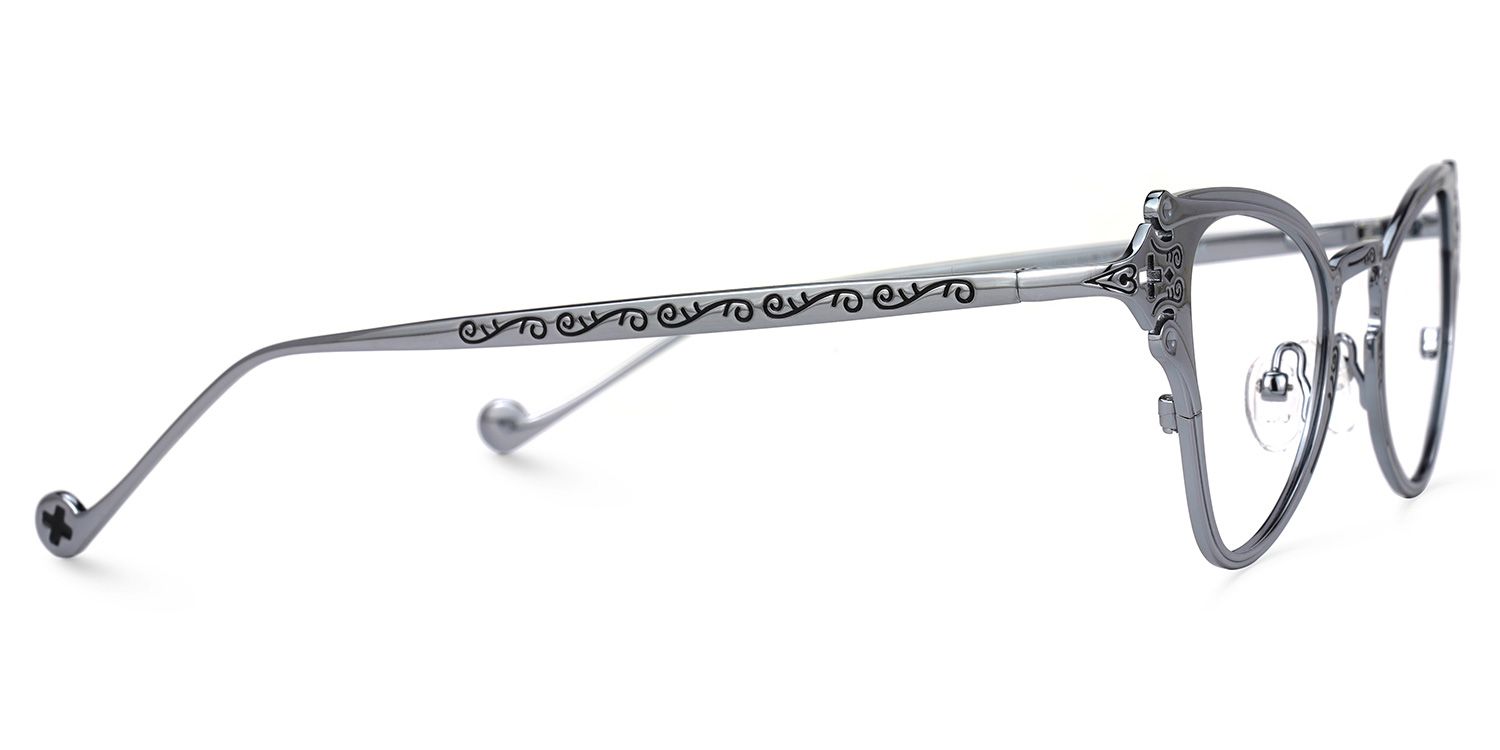 Chuchin - Cat Eye Grey Eyeglasses | Vooglam 4