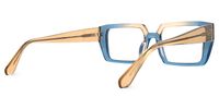 Aponte - Rectangle Blue Two-tone Eyeglasses | Vooglam Side View