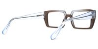 Aponte - Rectangle Brown Eyeglasses | Vooglam Side View