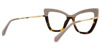 Lunsford - Cat Eye Brown/Tortoise Two-tone Eyeglasses | Vooglam Side View