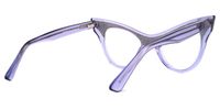 Cintron - Cat Eye Purple Eyeglasses | Vooglam Side View