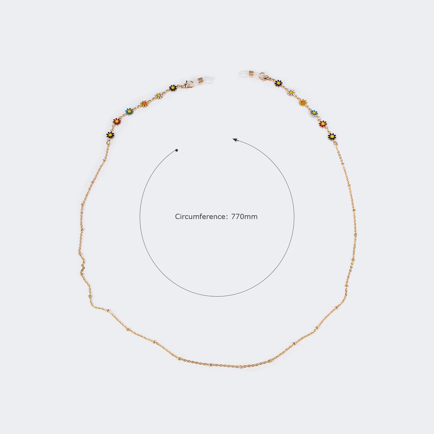 Elegant Sunflower Glasses Chains | Vooglam.com Side View
