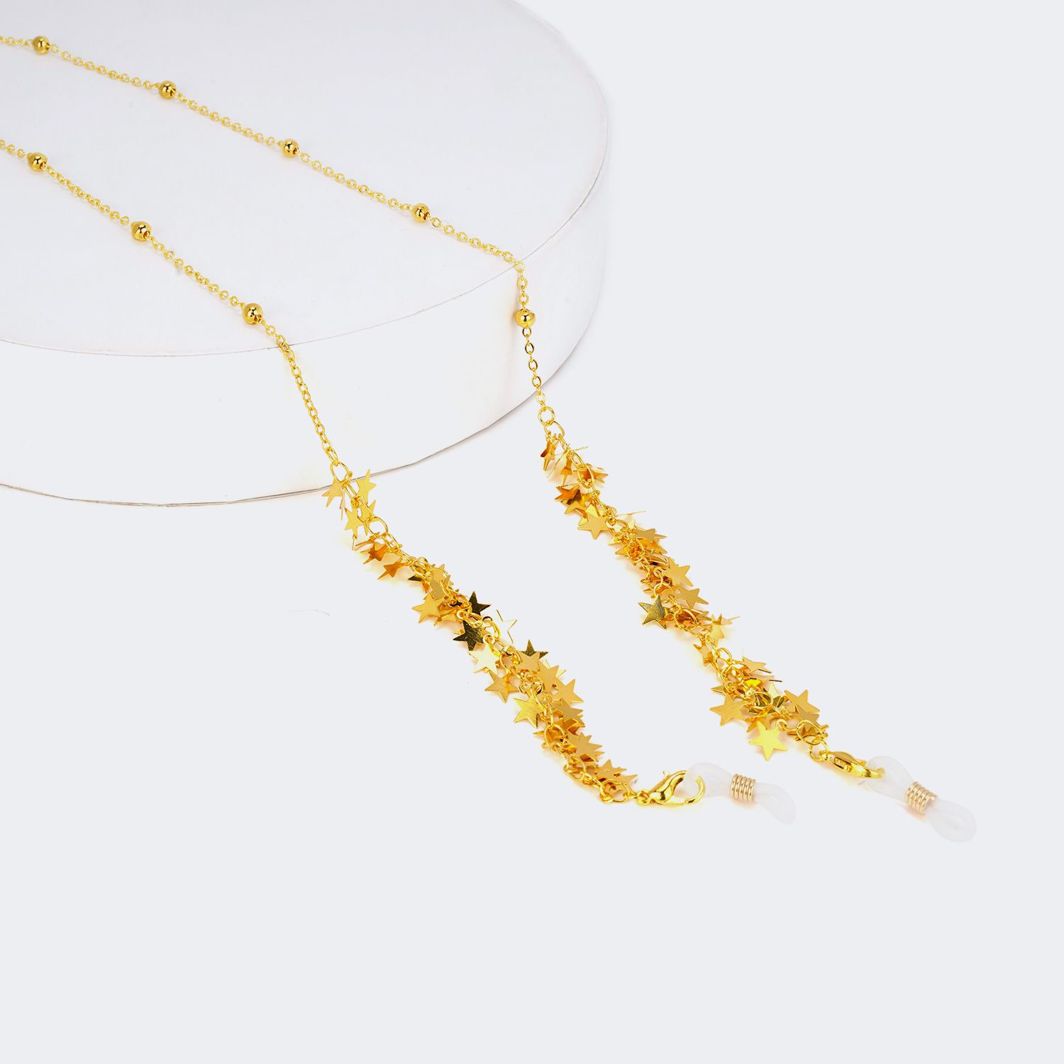 Fashionable Gold Glasses Chains | Vooglam.com Angle View