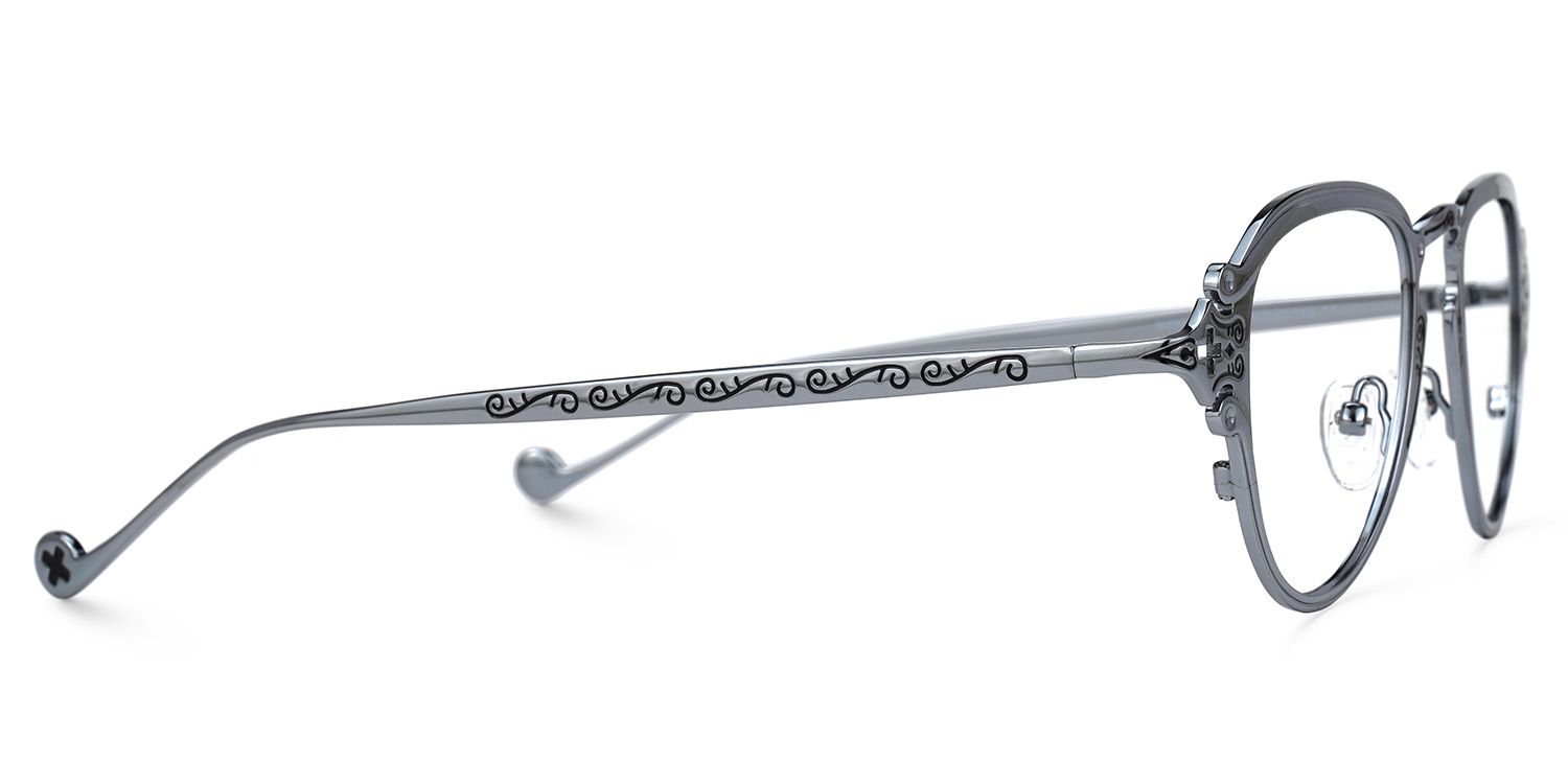 Twyman - Aviator Grey Eyeglasses | Vooglam 4