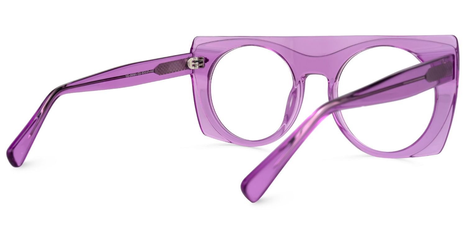 Archibald - Aviator Purple Eyeglasses | Vooglam Side View
