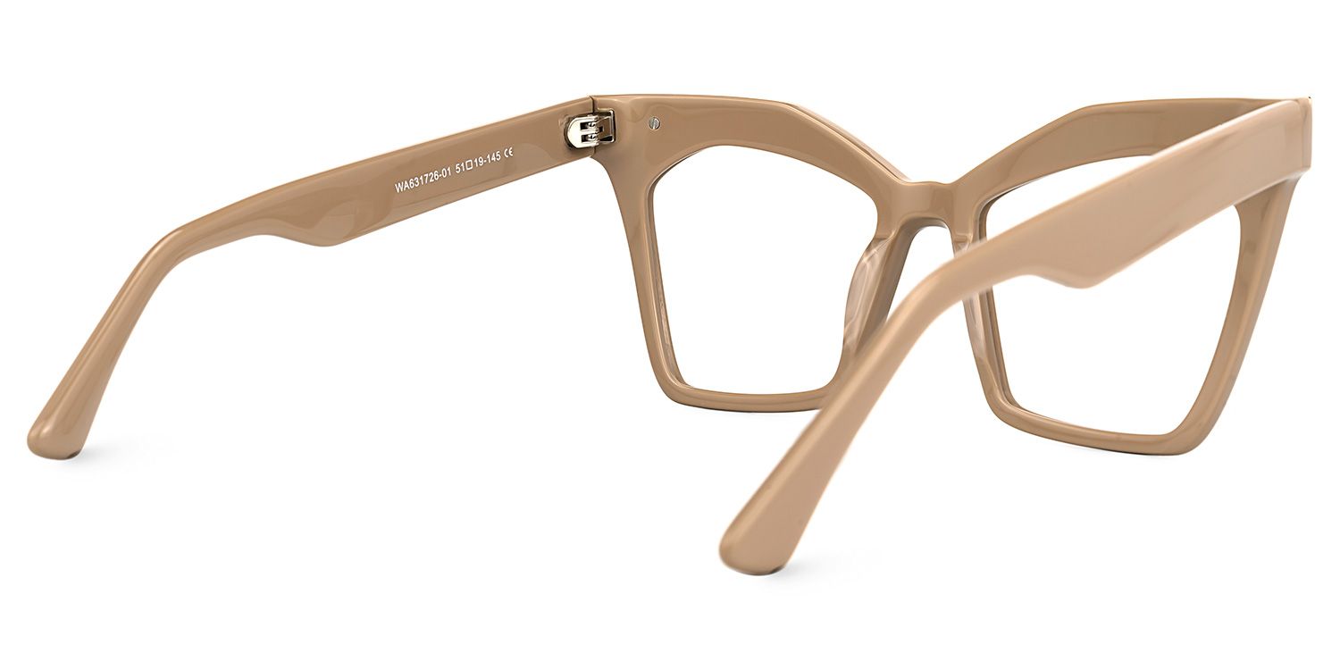 Berton - Square Brown Eyeglasses | Vooglam Side View