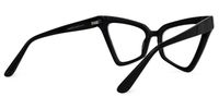 Raphael - Butterfly Black/White Pattern Eyeglasses | Vooglam Side View