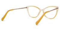 Mendoza - Cat Eye Yellow Eyeglasses | Vooglam Side View