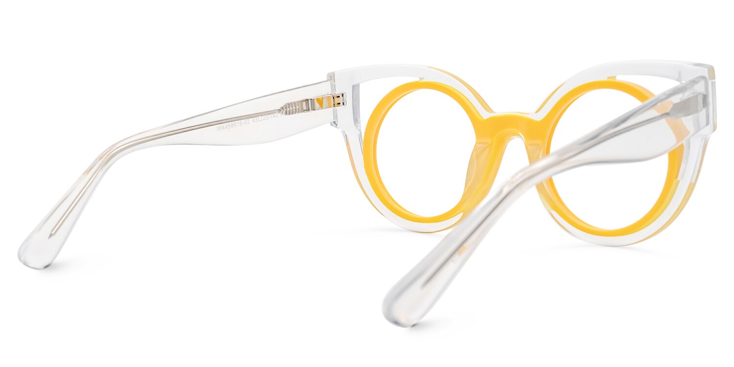 Carreras Cat Eye Yellow Eyeglasses Vooglam