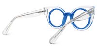 Carreras - Cat Eye Blue Eyeglasses | Vooglam Side View