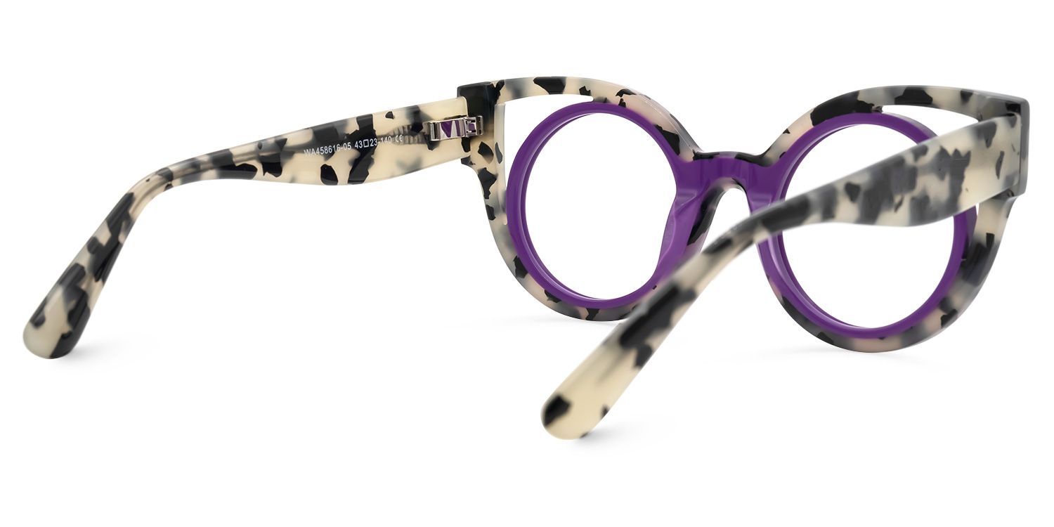 Carreras - Cat Eye Purple Eyeglasses | Vooglam Side View