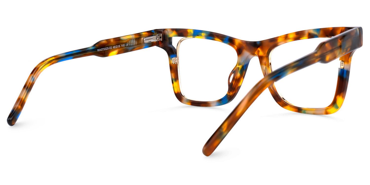 Efrain - Rectangle Blue/Tortoise Eyeglasses | Vooglam Side View