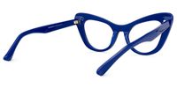 Bratton - Cat Eye Blue Eyeglasses | Vooglam Side View