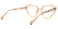 Farhana - Geometric Brown Eyeglasses | Vooglam Side View