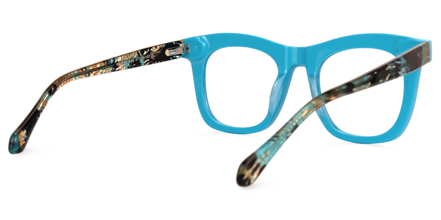 Jamaica Square Blue Eyeglasses Vooglam