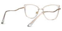 Rosario - Cat Eye Crystal Eyeglasses | Vooglam Side View