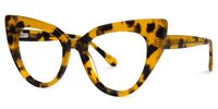 Shawana - Cat Eye Tortoise Eyeglasses | Vooglam Front View