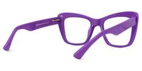 Dewanna - Rectangle Purple Eyeglasses | Vooglam Side View