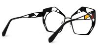 Crumbley - Geometric Black Eyeglasses | Vooglam Side View