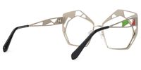 Crumbley - Geometric Silver Eyeglasses | Vooglam Side View
