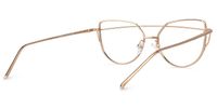 Selina - Aviator Gold Eyeglasses | Vooglam Side View