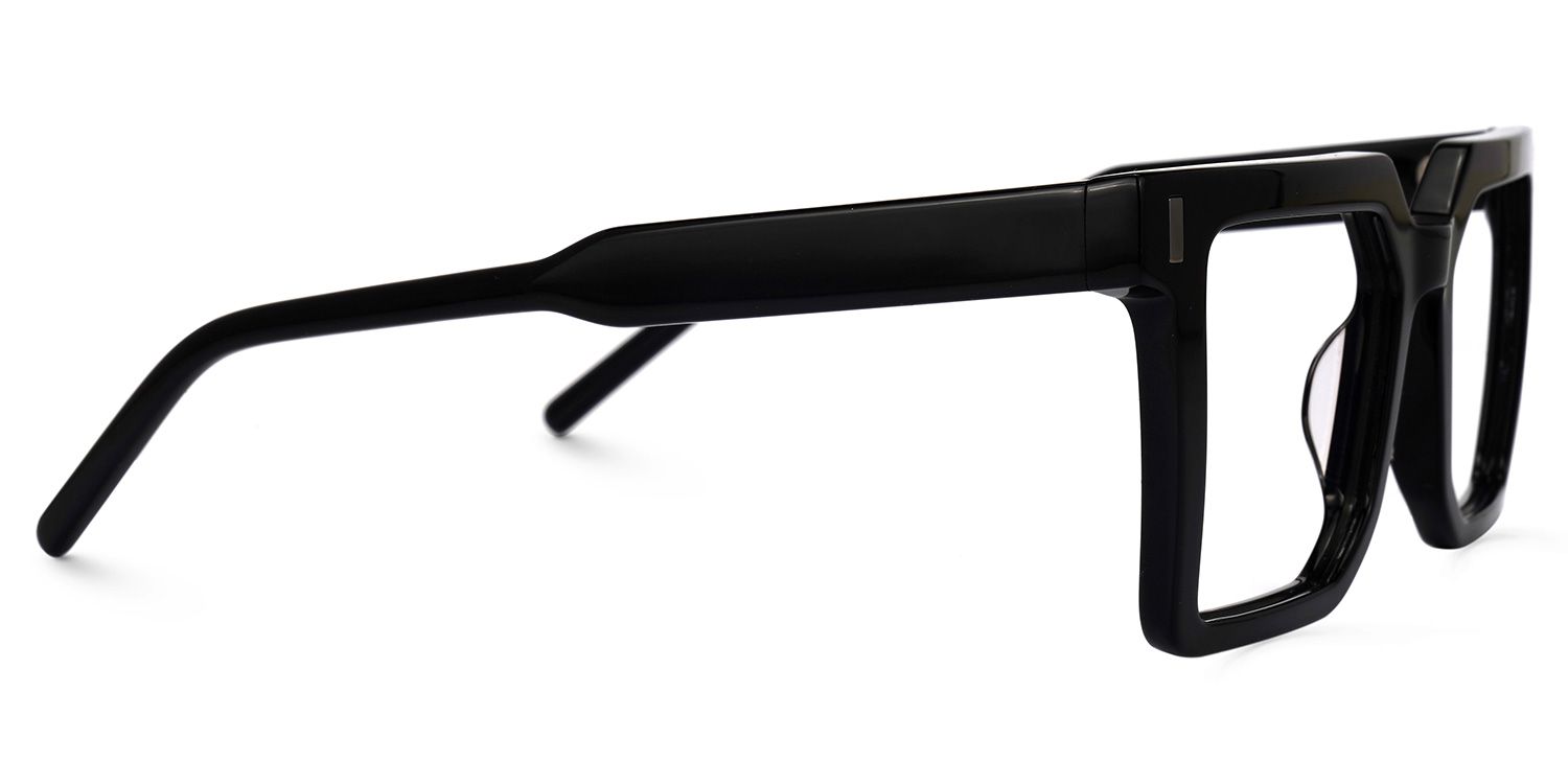 Nadie - Square Black Eyeglasses | Vooglam 4