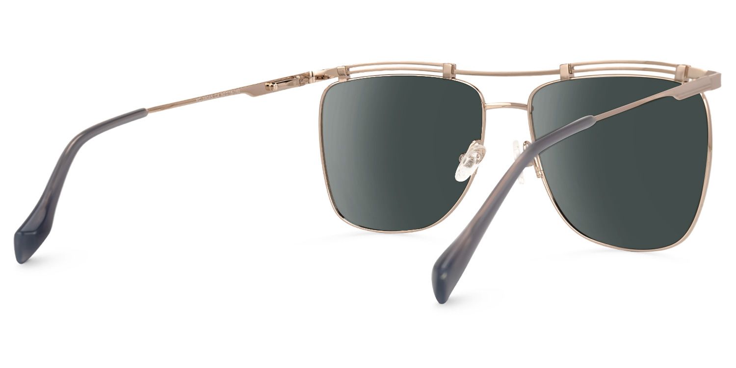 Aafje - Aviator Gold Sunglasses | Vooglam Side View