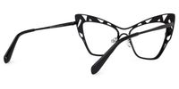 Aali - Cat Eye Black Eyeglasses | Vooglam Side View
