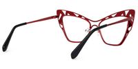 Aali - Cat Eye Red Eyeglasses | Vooglam Side View