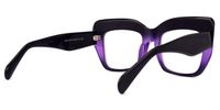 Rosaura - Square Purple Eyeglasses | Vooglam Side View