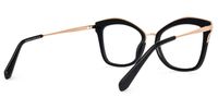 Abbey - Butterfly Black Eyeglasses | Vooglam Side View