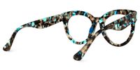 Abdiel - Round Blue/Tortoise Eyeglasses | Vooglam Side View