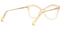 Abbey - Butterfly Champagne Eyeglasses | Vooglam Side View