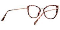 Abena - Cat Eye Pink/Floral Eyeglasses | Vooglam Side View