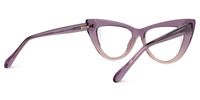 Abelina - Cat Eye Purple Eyeglasses | Vooglam Side View