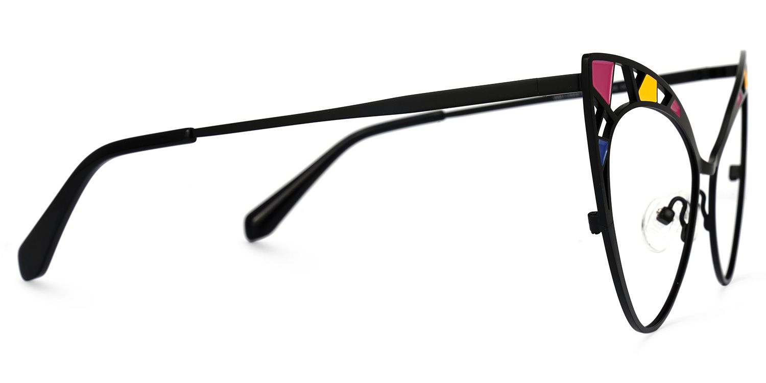 Idaliz - Cat Eye Black Eyeglasses | Vooglam 4