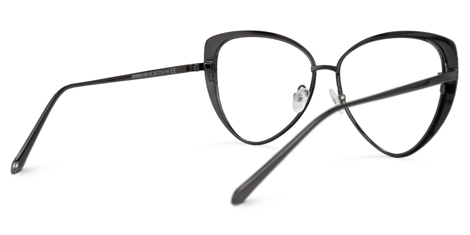 Tristan - Geometric Green Eyeglasses | Vooglam Side View